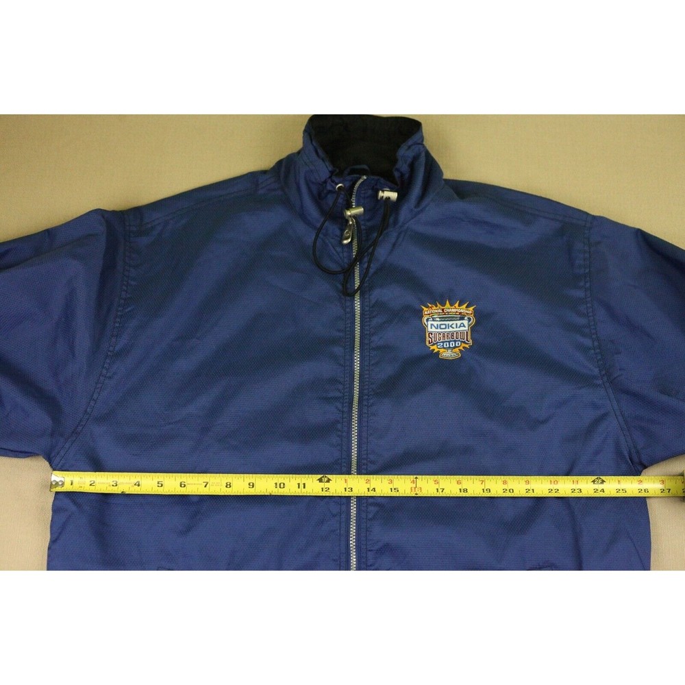 Vintage 2000 Nokia Sugar Bowl Mens Sz L Full Zip Textured Windbreaker Jacket EUC - Picture 12 of 12